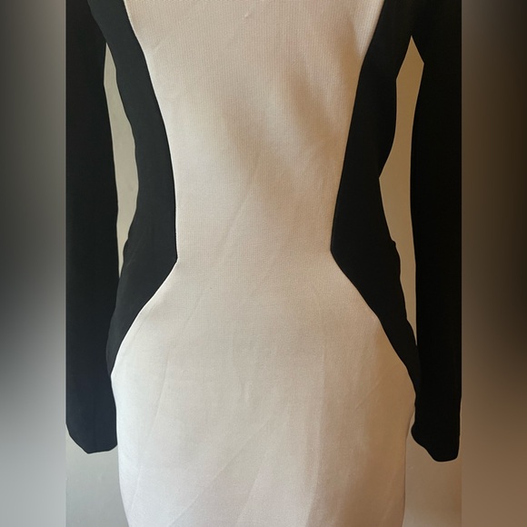 Cushnie et Ochs Power Viscose White/Black Bodycon Dress, Size 10, worn once - Picture 5 of 13